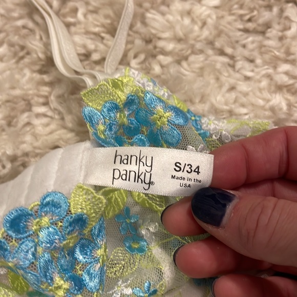 NWOT Hanky Panky Embroidered Lace Underwire Bra-S/34 - Picture 4 of 4
